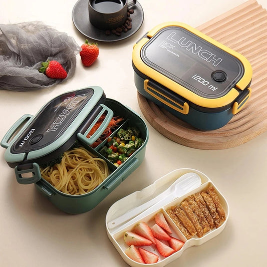 1200ml Stackable Double Layer Insulated Lunch Box