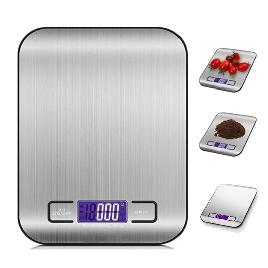 5/10KG Stainless Steel Portable  Food Scale with LED Display