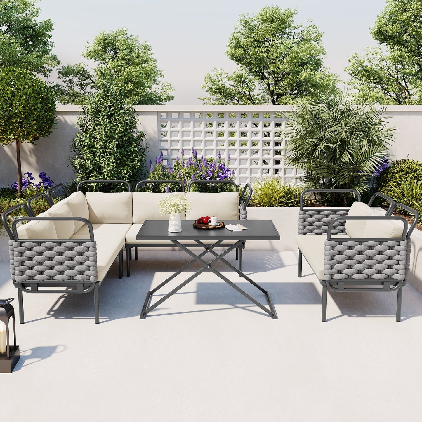 TOPMAX 5-Piece Modern Patio Sectional Sofa Set