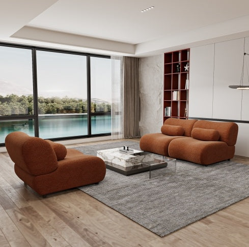 3-Seat Sectional With Deep Seating & Soft Backrest - Perfect For Living Room Decor