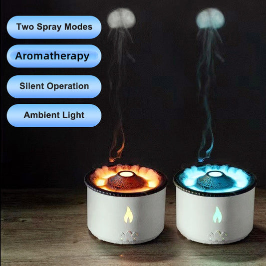 300ml Ultrasonic Volcano Flame Humidifier